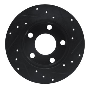 Audi A4 Quattro Brake Rotor (1) - Rear Left - R1 Concepts - Drilled & Slotted - Black - `96-`05 Audi A4 Quattro Brake Rotor (1) - Rear Left - R1 Concepts - Drilled & Slotted - Black - `96-`05
